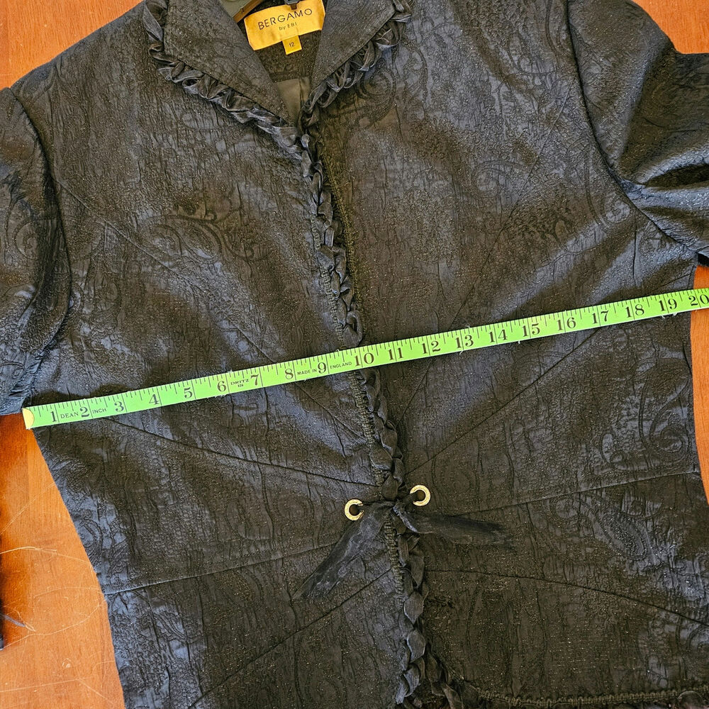 Bergamo ladies 2 piece black skirt suit - size 12 - Picture 5 of 8